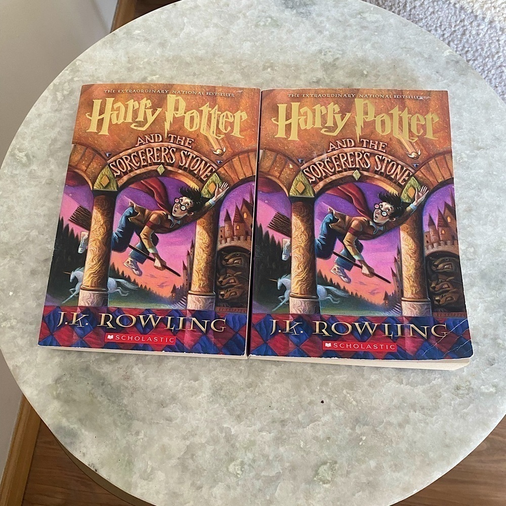 TWO Harry Potter and the Sorcerers Stone Paperback Books